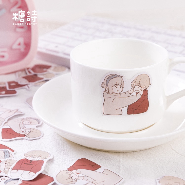 Set 45 Miếng Dán Trang Trí Dễ Thương Cho Sổ Tay