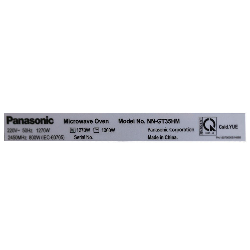 [Mã ELHADEV giảm 4% đơn 300K] Lò vi sóng có nướng Panasonic NN-GT35HMYUE 23 lít 800 W - Chính hãng BH 1 năm