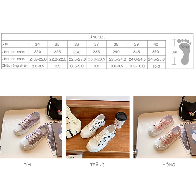 Giày thể thao nữ Ulzzang bata đen trắng vintage đế bánh mì độn đế vải canvas conver cute bò sữa