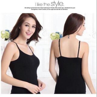 Áo hai dây-Áo hai dây nữ vải thun lạnh có tăng đơ free size từ 40-53kg