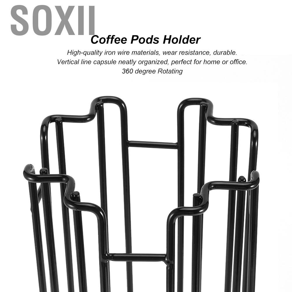 Soxii Rotating Capsule Stand Coffee Pods Storage Shelf Rack Hol