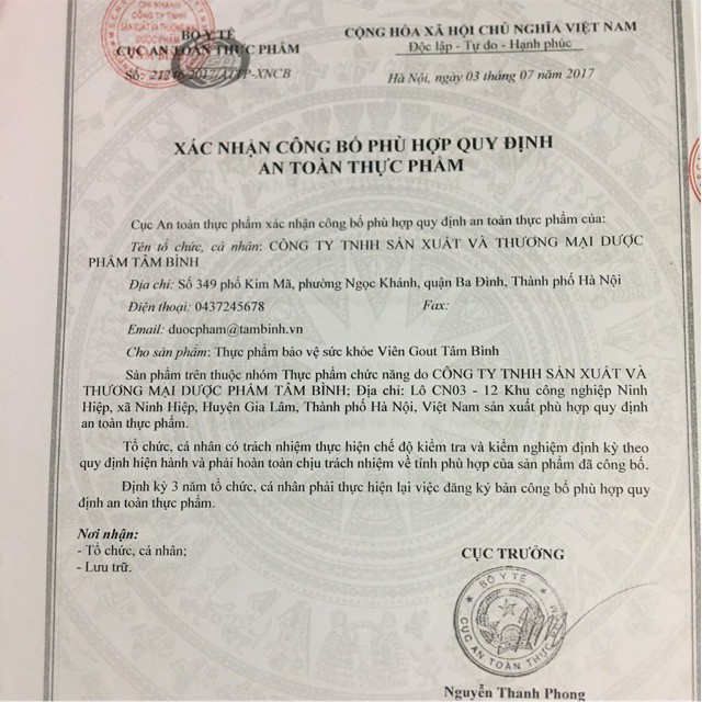 Viên Gout Tâm Bình 60 viên