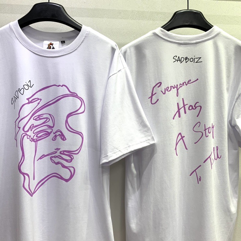 Áo thun sad boiz sad story logo hình thêu nam nữ áo sadboiz thêu mặt cười full tag | BigBuy360 - bigbuy360.vn