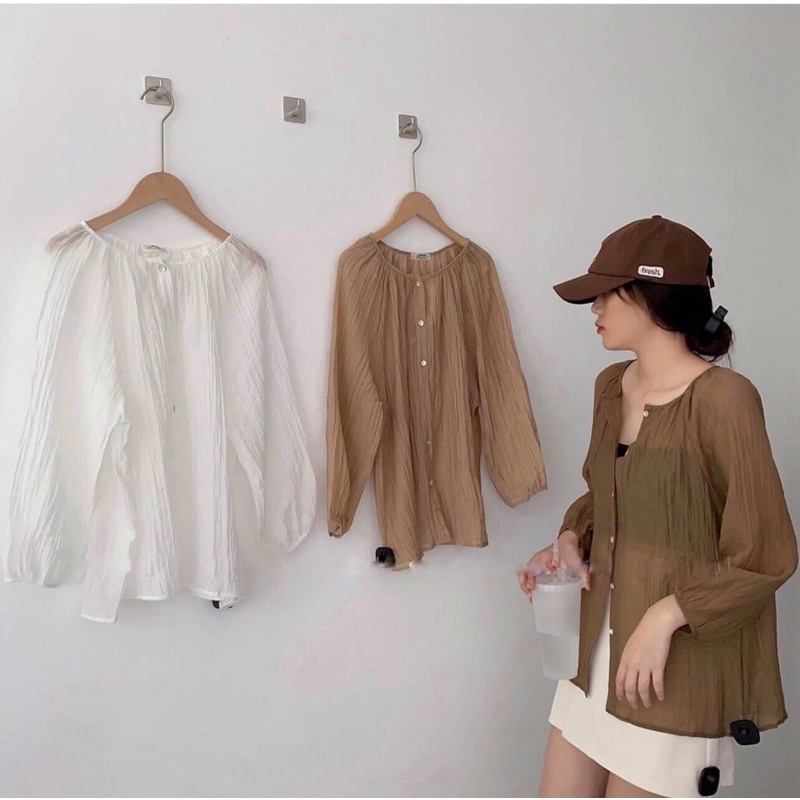 Áo tơ đũi xinh xỉu mặc đi biển hay đi chơi đều xinh