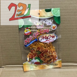 Túi Khô Gà Lá Chanh Tỏi ớt MiNaFoods 25g
