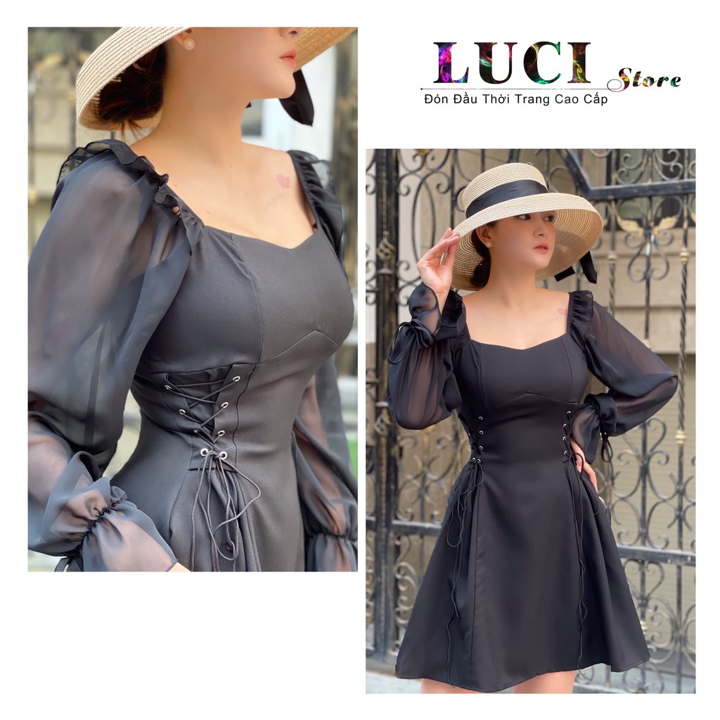 Đầm Xoè dự tiệc - even 3 màu mặc được nhiều kiểu eo đan dây xinh xắn  - LUCI Store - Đ300 | BigBuy360 - bigbuy360.vn