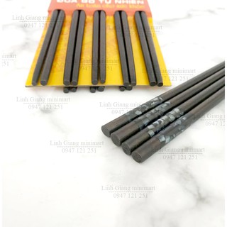 10 đôi Đũa gỗ Mun khảm tấm Đũa gỗ khảm trai