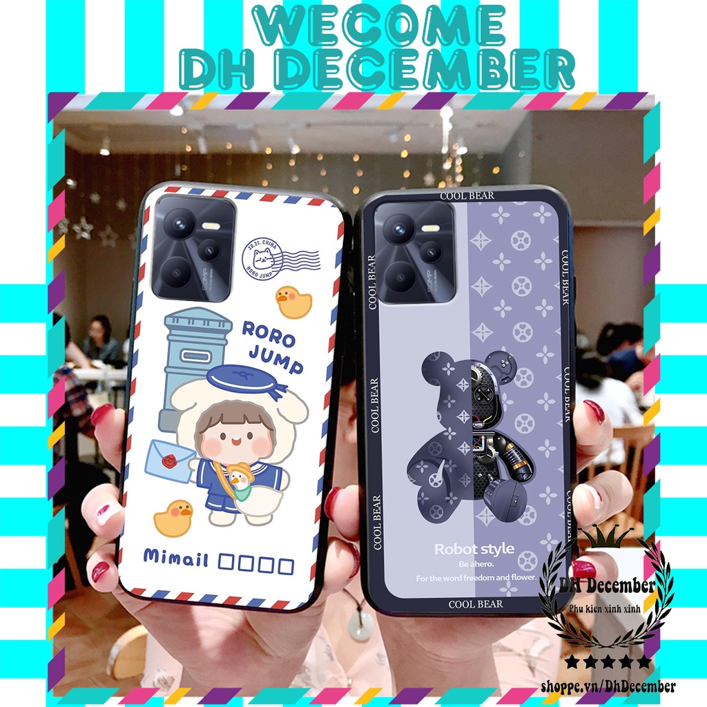 Ốp lưng Realme   C35 in hình 3D GẤU HỒNG-GẤU BEER -CỰC XINH-RẺ