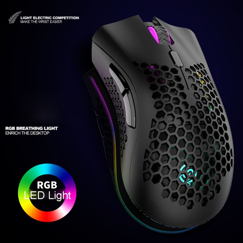 Chuột Không Dây Chơi Game Có Đèn Nền RGB 3 DPI Tốc Độ Cao
