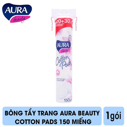 Bông Tẩy Trang Aura 150 Miếng Chính Hãng