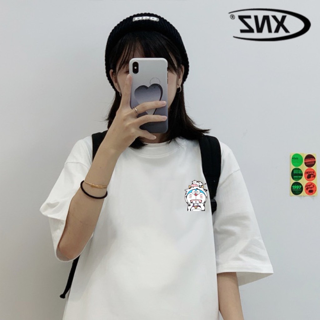 Áo thun tay lỡ  Đô Rê Mon Bò Sữa  phông Unisex nam nữ tee oversize form rộng pull Ulzzang Streetwear Hàn Quốc vải mềm