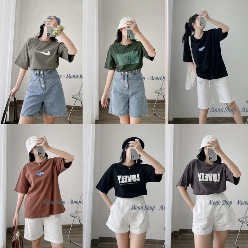 Áo thun đồng giá 99K, Áo phông unisex phom rộng tổng hợp các mẫu hot hit phần 3 Ảnh thật/ sẵn