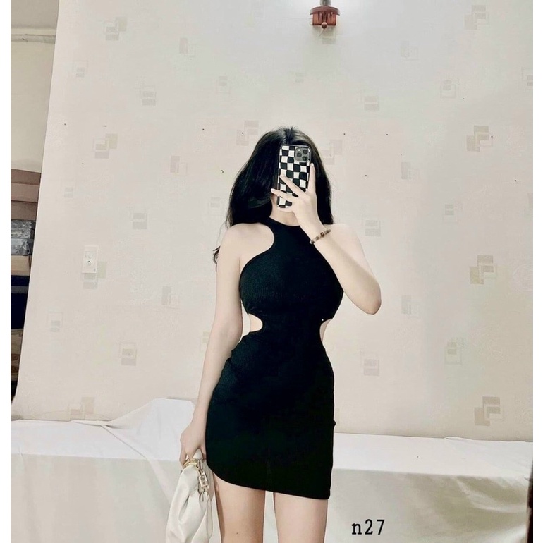 ĐẦM BODY CỔ YẾM HỞ LƯNG DÁNG NGẮN MẪU MỚI