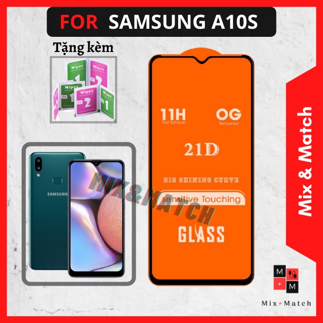 Kính Cường Lực Samsung A10S - Siêu Mượt-Full màn cao cấp- Cảm ứng siêu nhạy-Không bám vân tay - Bảo hành 1 đổi 1