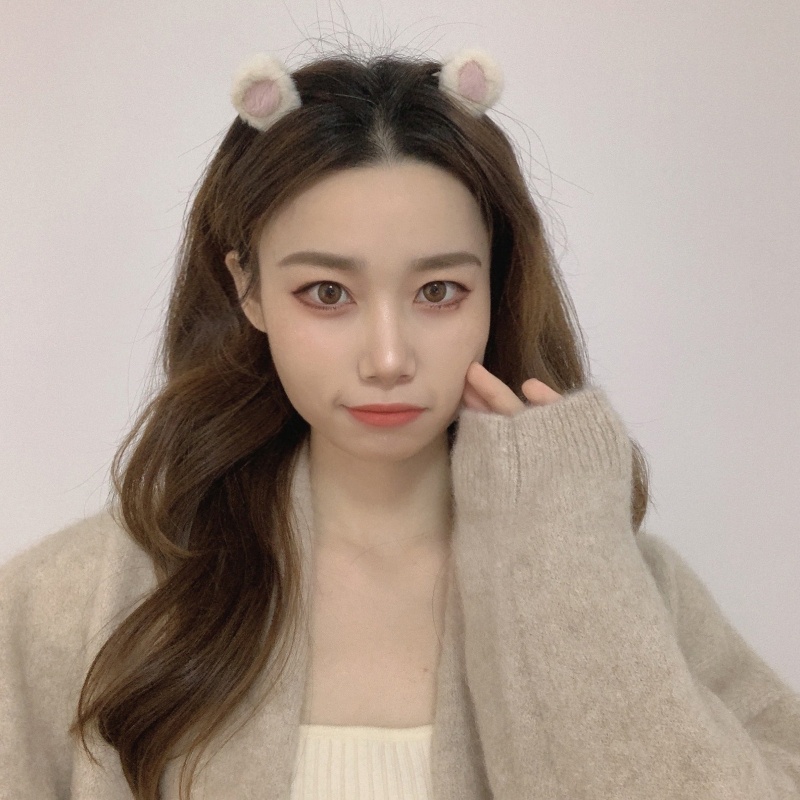 Kẹp Tóc Tai Mèo Bằng Lông Nhung Dễ Thương Xinh Xắn