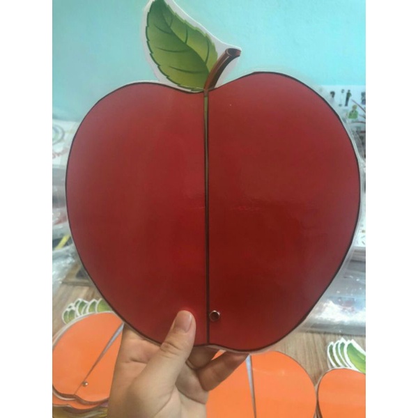 Quả táo bí mật chất liệu ép plastic, kích thước a4 , giáo cụ dạy học