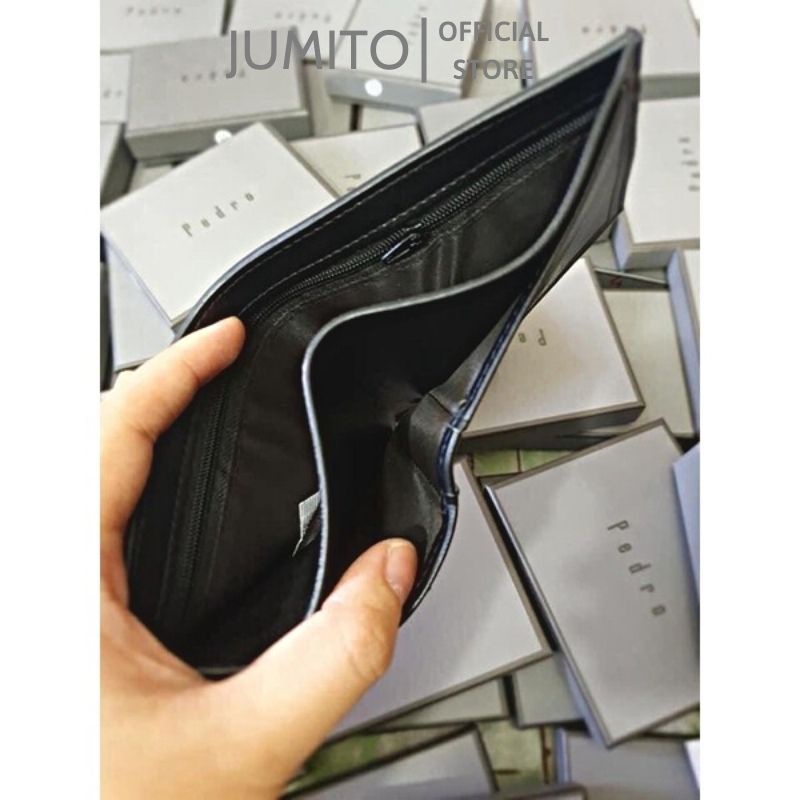 Ví da nam Pre.do cao cấp cầm tay da mềm sang trọng dáng đứng ngang đẹp fullbox JUMITO T1.029.TRON