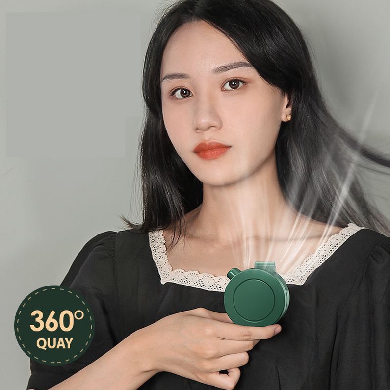 Quạt mini cài áo làm mát tiện lợi cho dân văn phòng, tập gym, nhỏ gọn, tiện dụng