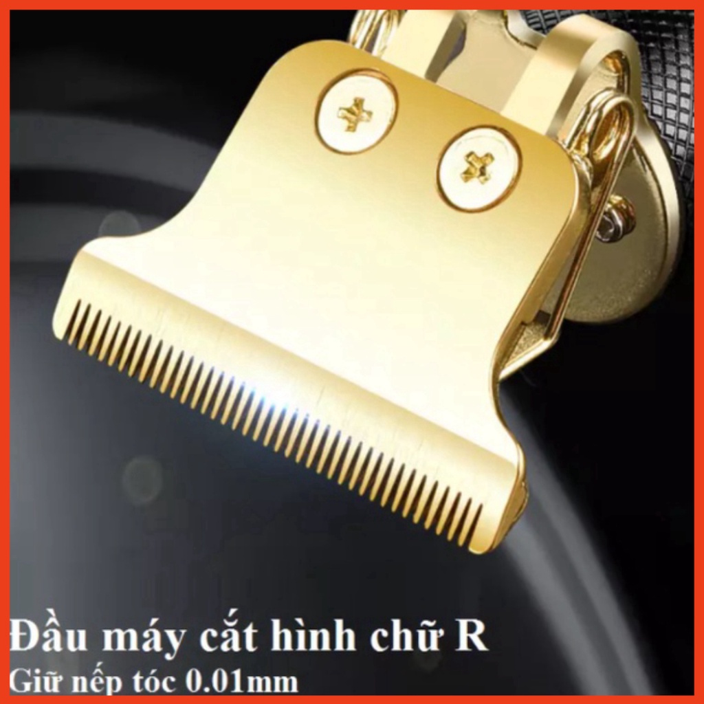 Tông đơ chấn viền tạo kiểu tóc tại nhà Tông đơ cắt tóc thân đồng nguyên khối tặng 4 cữ cắt tóc .kèm pin sạc đủ bộ [Hàng