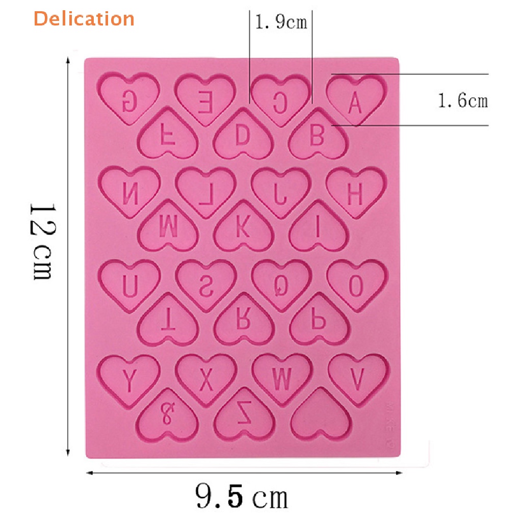 Khuôn Silicone Làm Bánh Hình Trái Tim Và Chữ 3D DIY