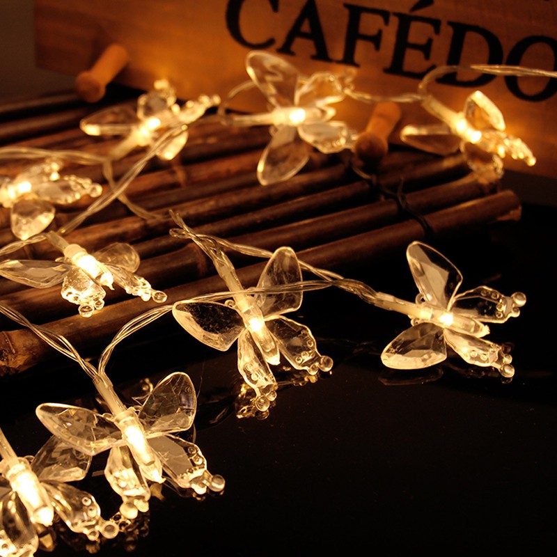 Đèn Led Trang Trí Noel, Tết 3M 20 Đèn Hình Quả Thơm, Bươm Bướm, Ngôi Sao
