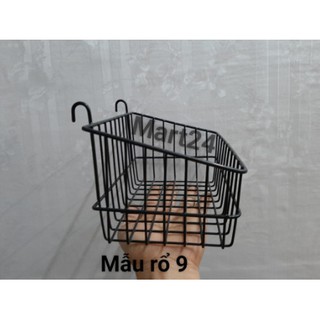 giỏ cài lưới sắt. giỏ treo khung sắt trang trí