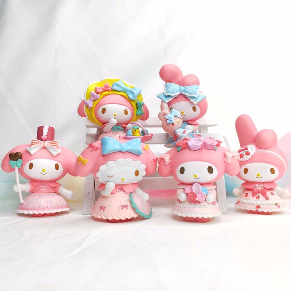 Set 6 Mô Hình Đồ Chơi Nhân Vật Hoạt Hình My Melody Kuromi