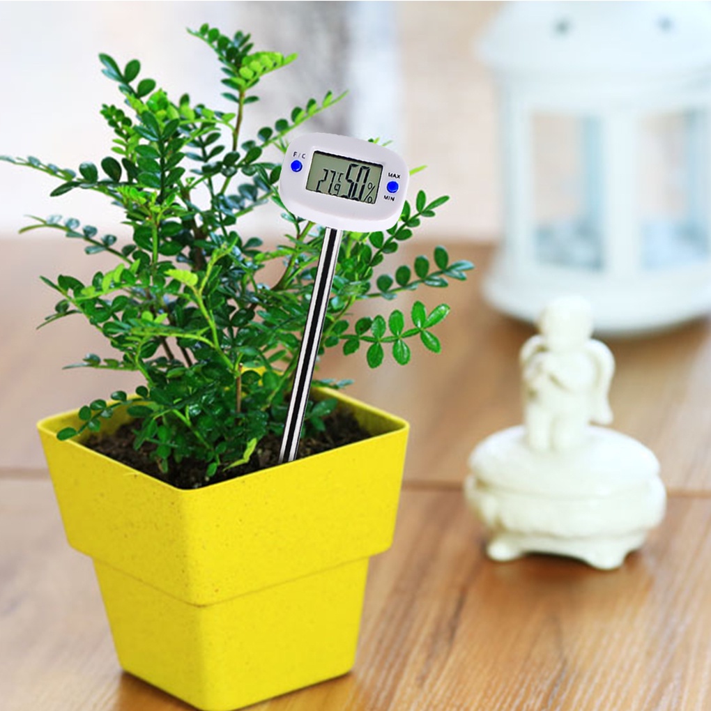 [CHOO] Digital Soil Hygrometer Moisture Meter Temperature Humidity Tester with Probe for Gardening Farming