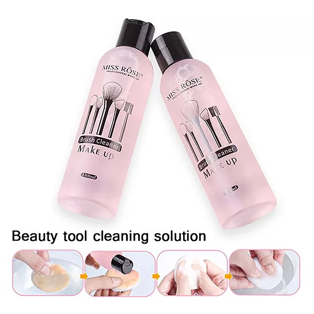 Nước rửa cọ trang điểm MISS ROSE 180ml cọ makeup chuyên nghiệp cá nhân cao cấp lông mềm trang điểm chính hãng CO chumia