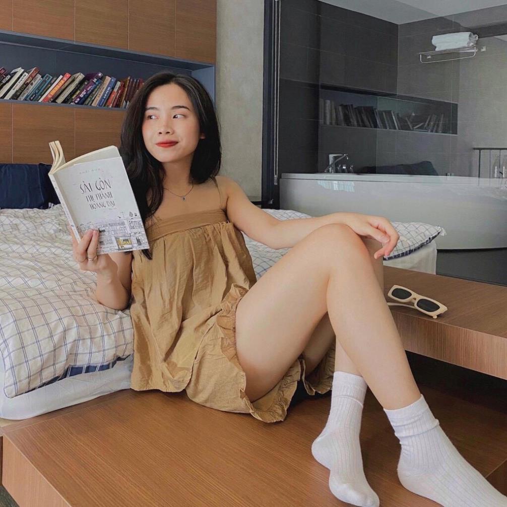 Đồ Bộ 2 Dây Cúp Ngực Vải Đũi Cực Mát - Cam Kết Vải Đẹp