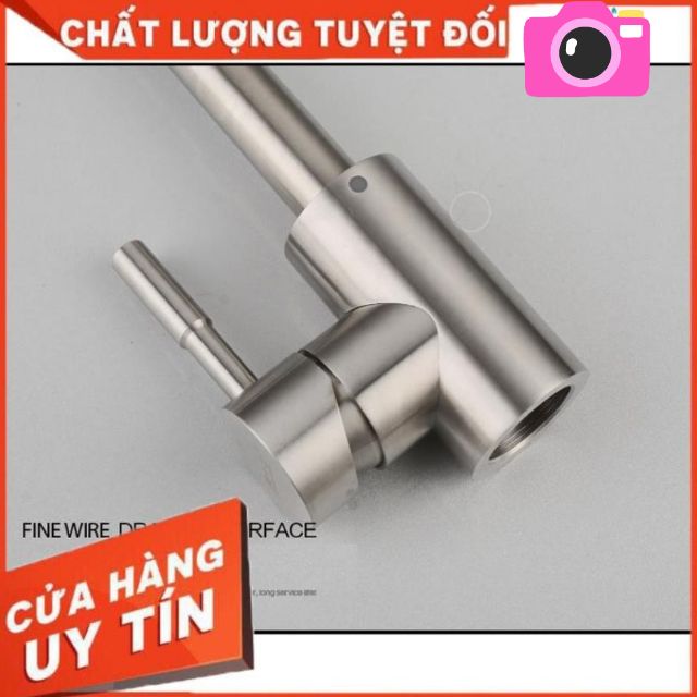 Vòi rửa bát nóng lạnh , vòi nước rửa chén inox 304 kèm 1 đôi dây cấp ( VRB 304 chậu NL nhẹ )