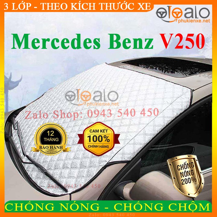 Tấm che nắng kính lái xe Mercedes Benz V250 3 Lớp Cao Cấp - Màu Bạc - OTOALO