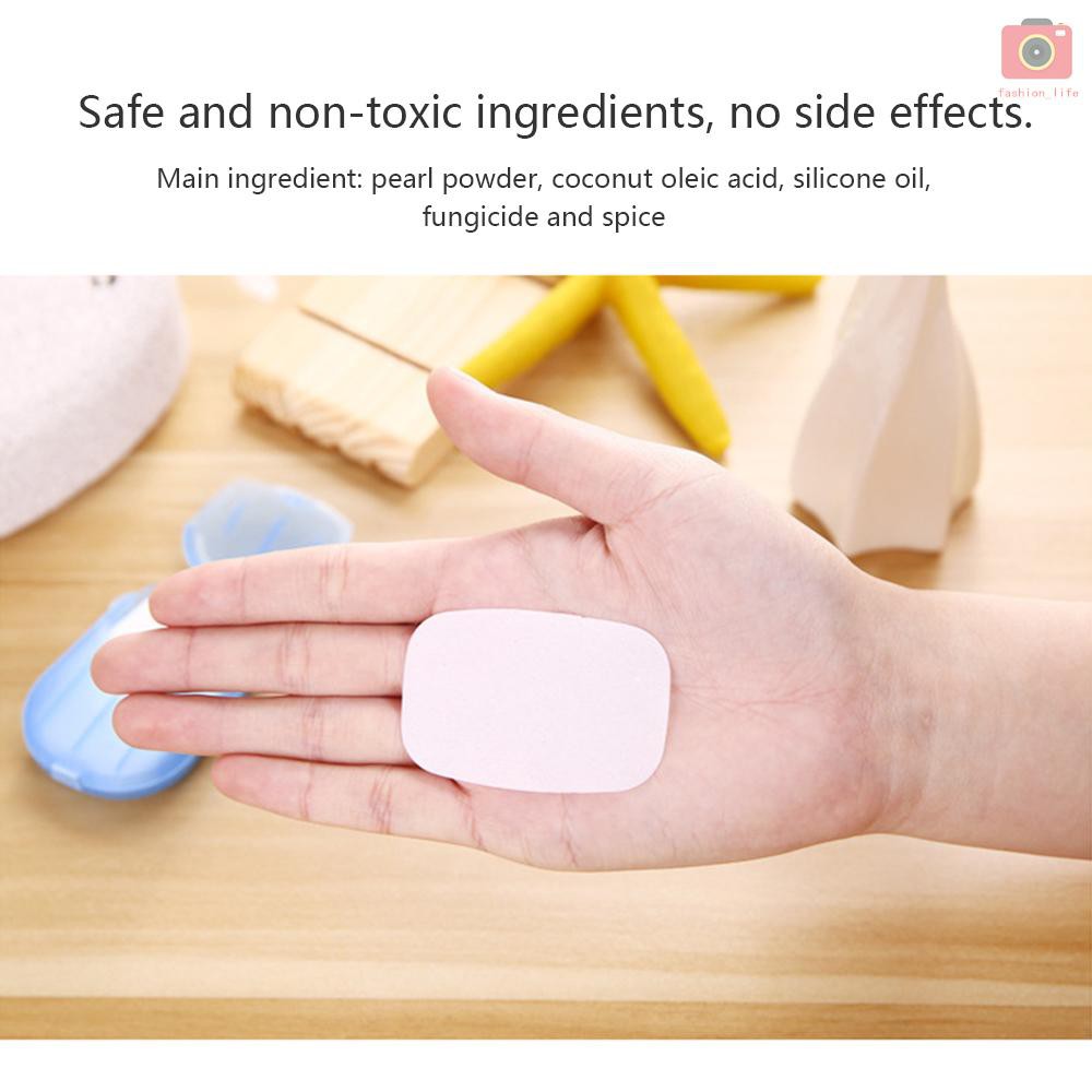 Hộp 20 xà phòng giấy Mini dùng một lần tiện dụng