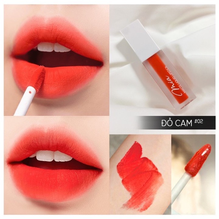 Son Kem Lì Không Chì Mia Lipstick Đỏ Cam 02 - Kèm phiếu bảo hành