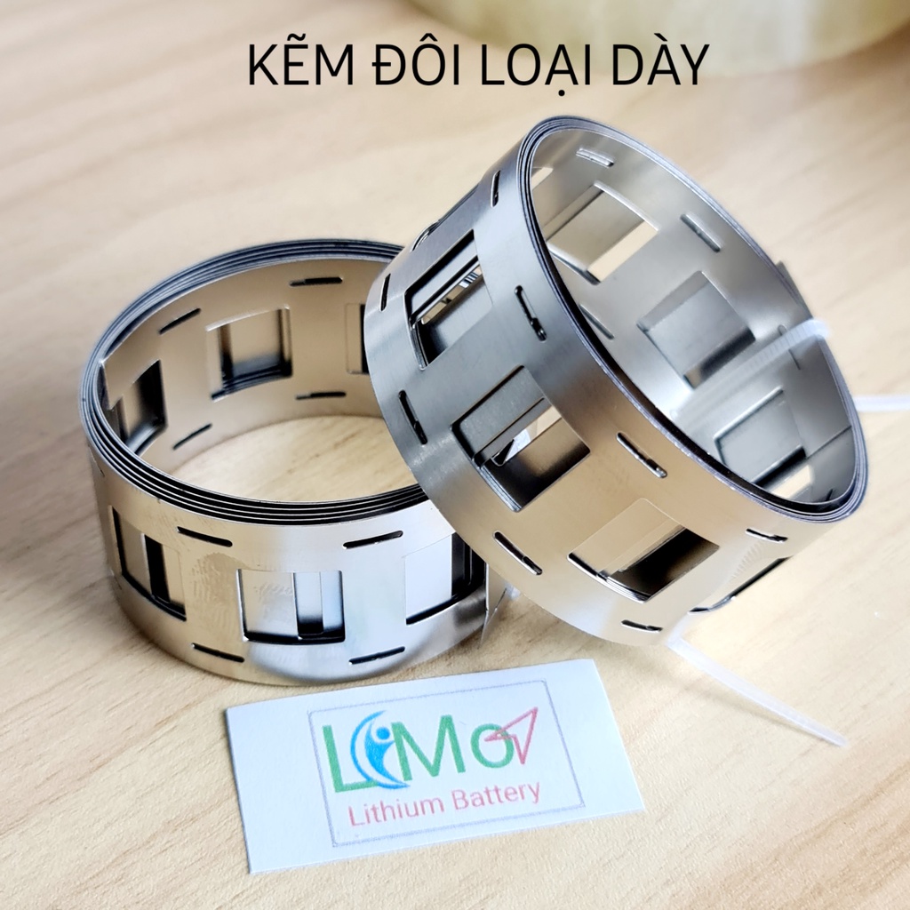 1 Mét - Kẽm đôi hàn cell pin loại dày tốt đóng cell 18650, 26650.. Thép hàn, Kẽm hàn cell mạ niken 0.2x10mm - LIMO