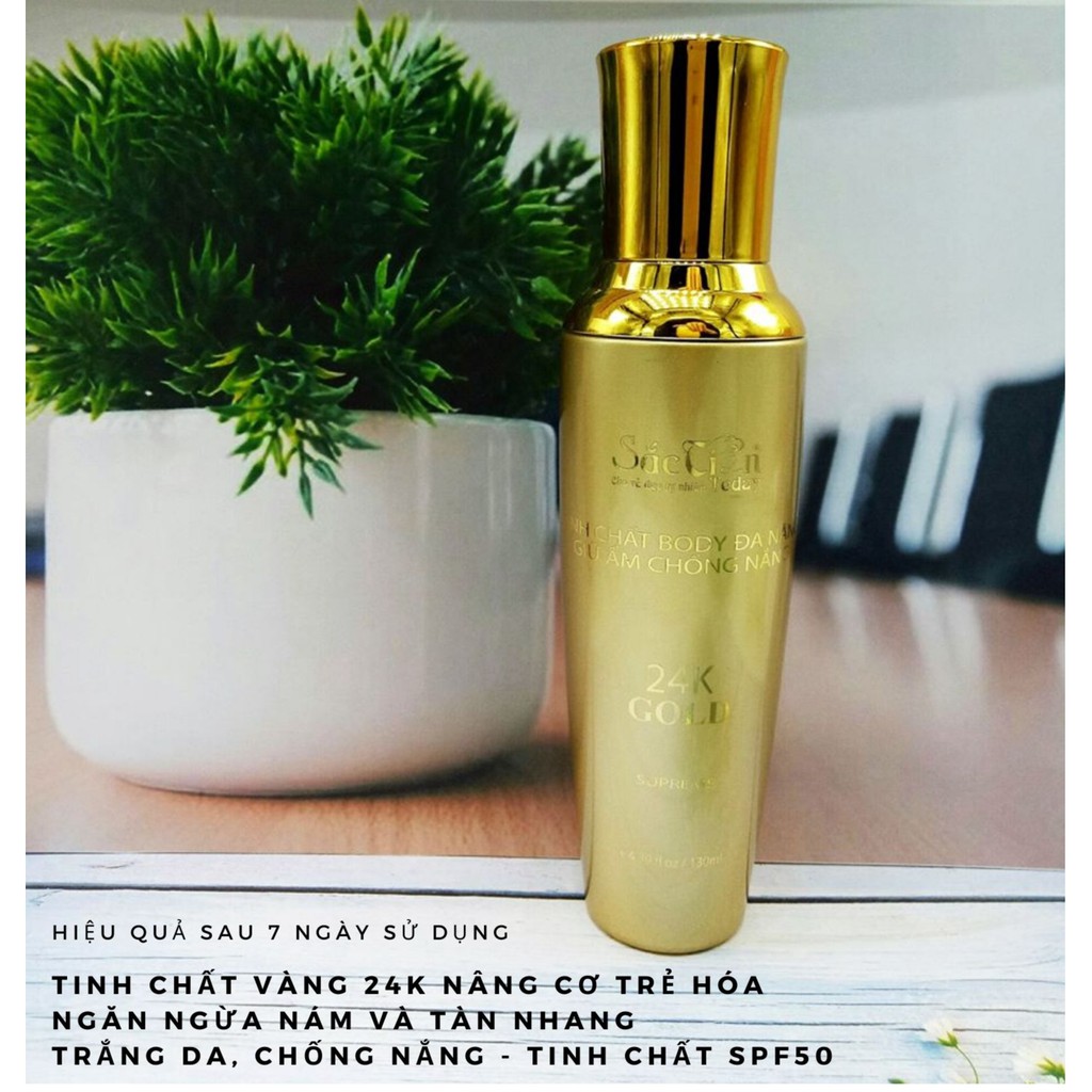 Tinh chất body đa năng, giữ ẩm chống nắng Sắc Tiên Today 130ml tinh chất vàng 24K nâng cơ trẻ hóa giúp da trắng sáng