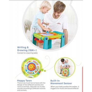 Xe đẩy kèm bàn đồ chơi 2 trong 1 Huiletoy 2107