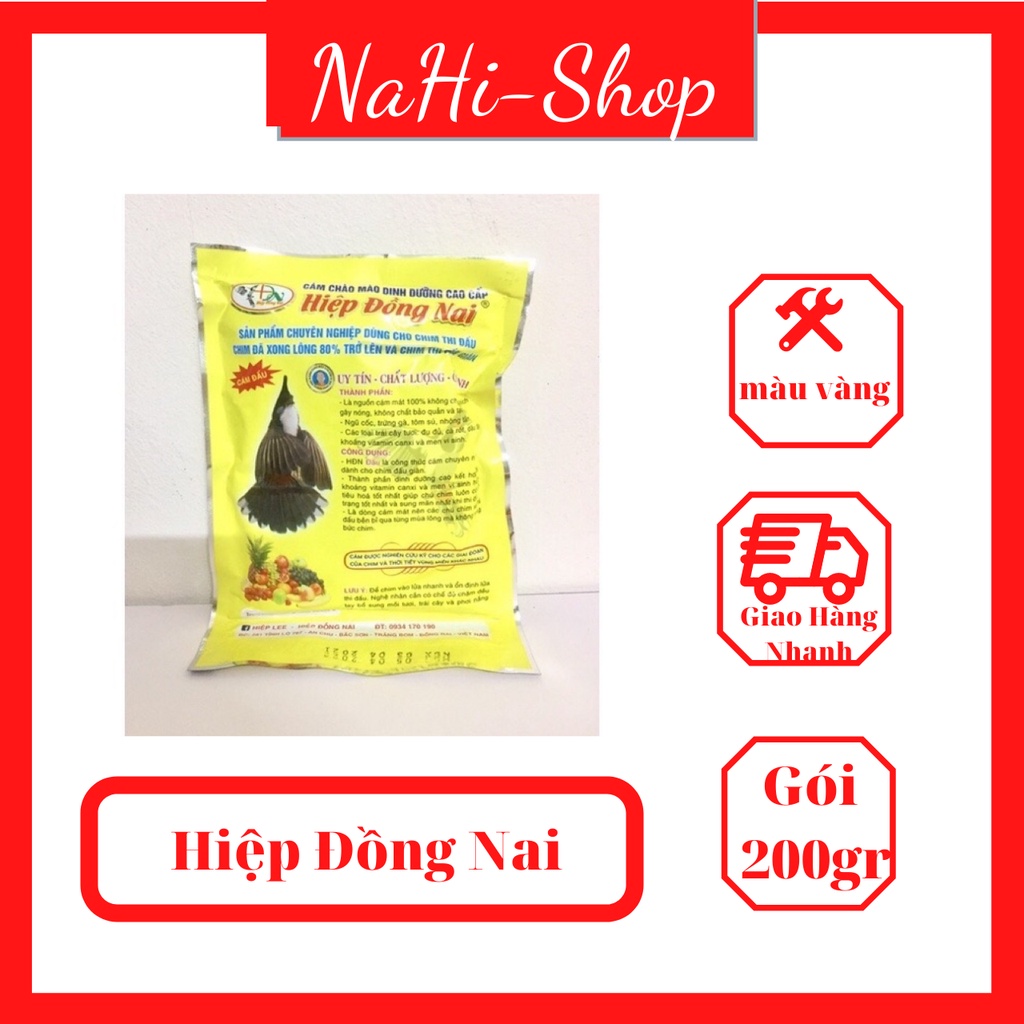 Cám Chào Mào Hiệp Đồng Nai đấu loại 200gr- Gói Vàng ,Thức Ăn Cho Chim Thi Đấu Hót Căng- NaHi Shop