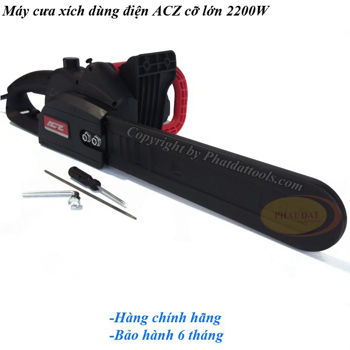 Máy cưa xích cưa gỗ dùng điện ACZ 2200W