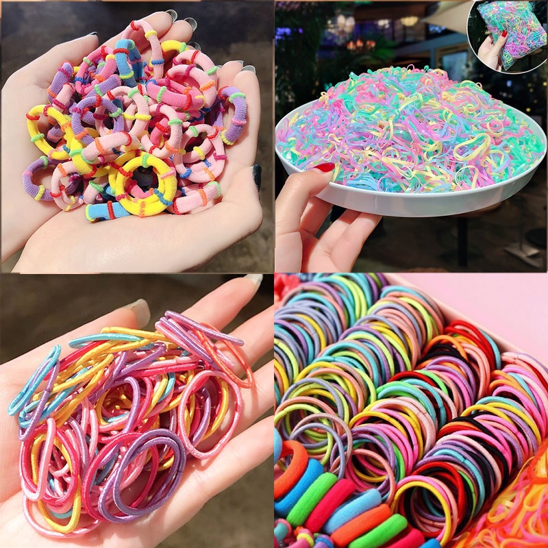 Dây buộc tóc bằng cao su độc đáo phong cách Hàn Quốc cho bé gái nhiều màu