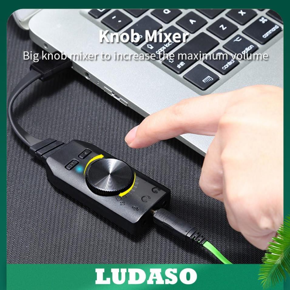 Sound card âm thanh 7.1 cho máy tính PC chuyên game Plextone GS3 LUDASO