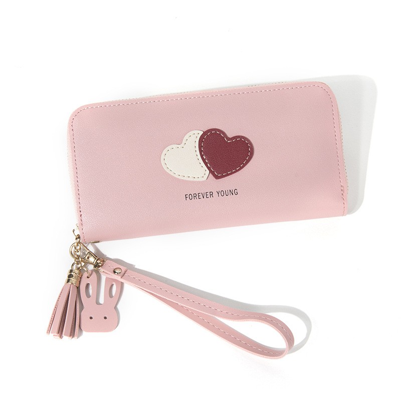 Ví dáng dài hình trái tim đôi FOREVER YOUNG siêu hót B098 | BigBuy360 - bigbuy360.vn
