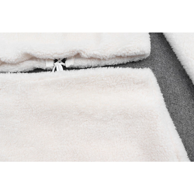 DUNEA Set Áo Quấn Ngực Và Chân Váy Ngắn Phối Lông Xù Phong Cách Mới Dành Cho Bạn Nữ