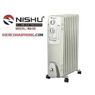 Máy sưởi dầu 9 thanh nishu ns-09nc ⚡🆂🅰🅻🅴 ⚡ thương hiệu nhật bản