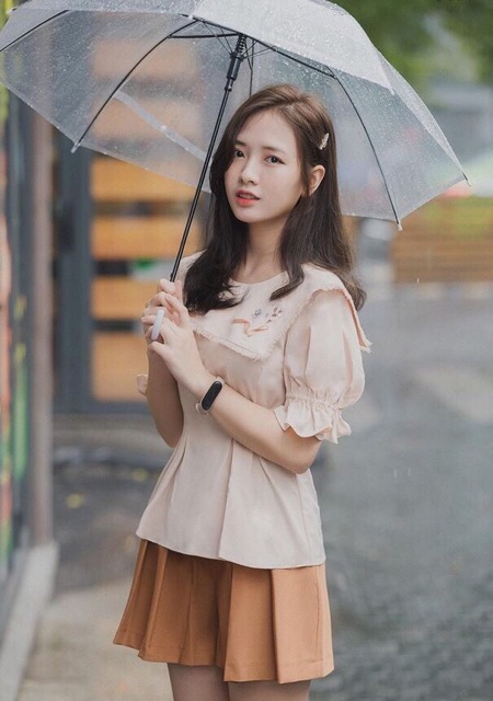 [ XẢ KHO] Áo Cổ Thuỷ Thủ Tay Bèo Thêu Đính