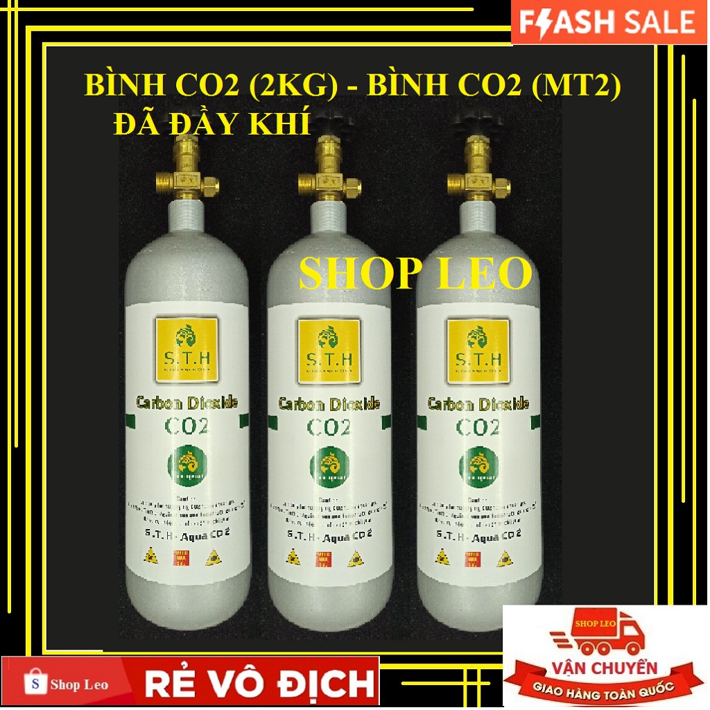 Bình Co2 (2Kg) Full Bộ Van Điện- Trọn bộ bình Co2 MT2 (2kg) - Bình Co2 MT2 thủy sinh