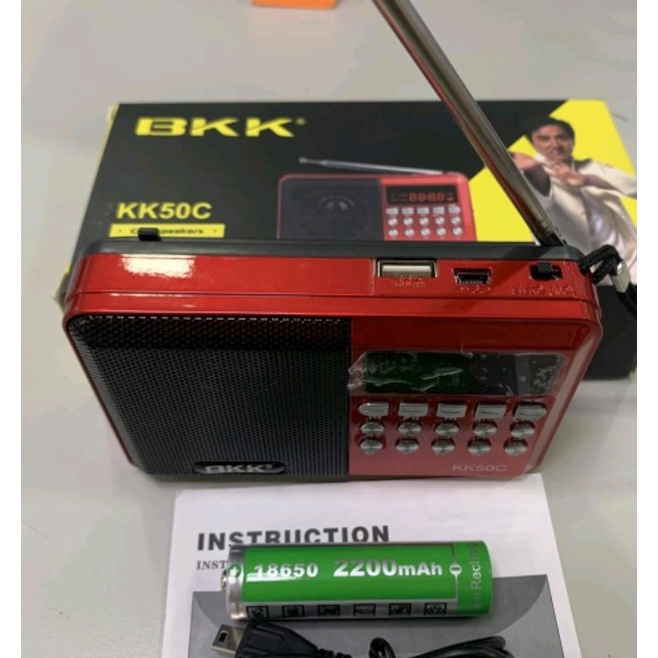 Loa Nghe Nhạc BKK KK50C, Cắm USB, Thẻ Nhớ, Nghe Đài FM, Nghe Nhạc Tiện Dụng - Bh 6 tháng