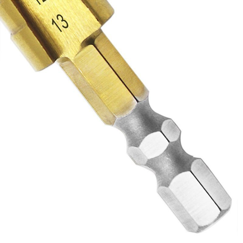 Mũi Khoan Bước Hình Nón Hss Phủ Titan 3-13mm