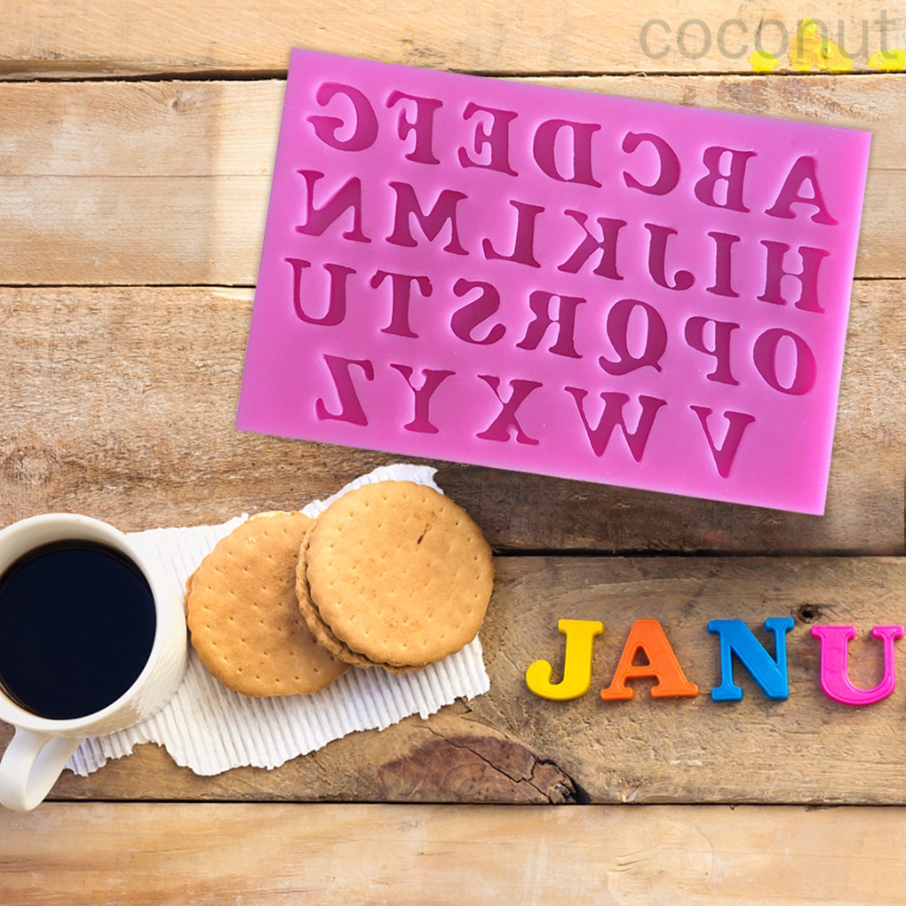 Bộ 3 Khuôn Silicon Làm Bánh Hình Chữ Cái Và Số