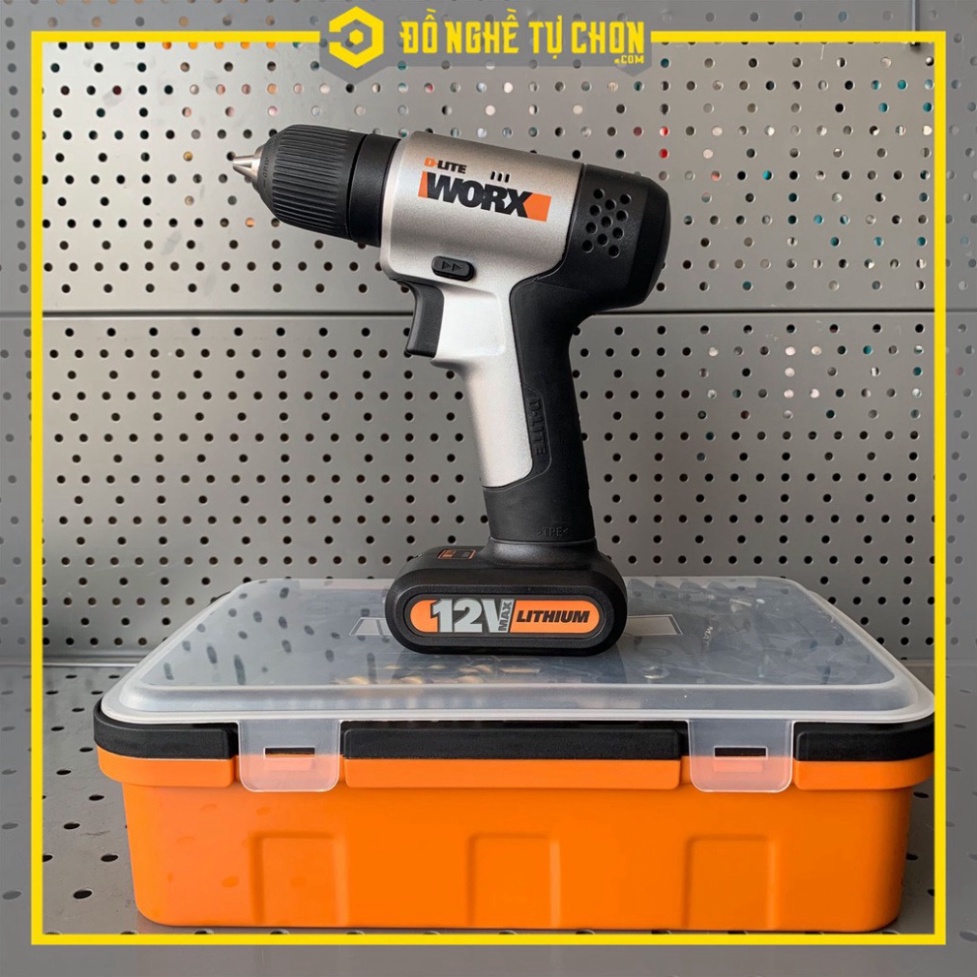 Máy khoan vặn vít Worx Orange cầm tay dùng pin Li-ion 12V WX104.2  giá rẻ